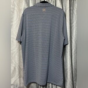 Peter Millar Navy Striped Short Sleeve Short